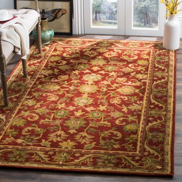 Safavieh Handmade Heirloom Red Wool Rug - 6' x 9'