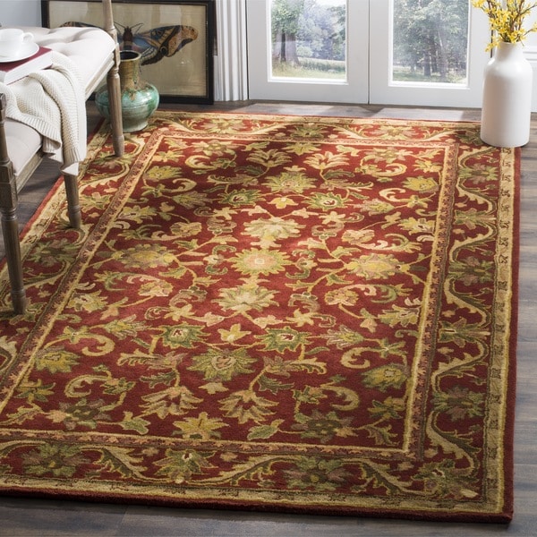 Safavieh Handmade Heirloom Red Wool Rug (8'3 x 11')