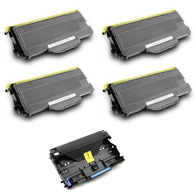 Brother 4 x TN360, 1 x DR-360 Compatible Black Toner Cartridge