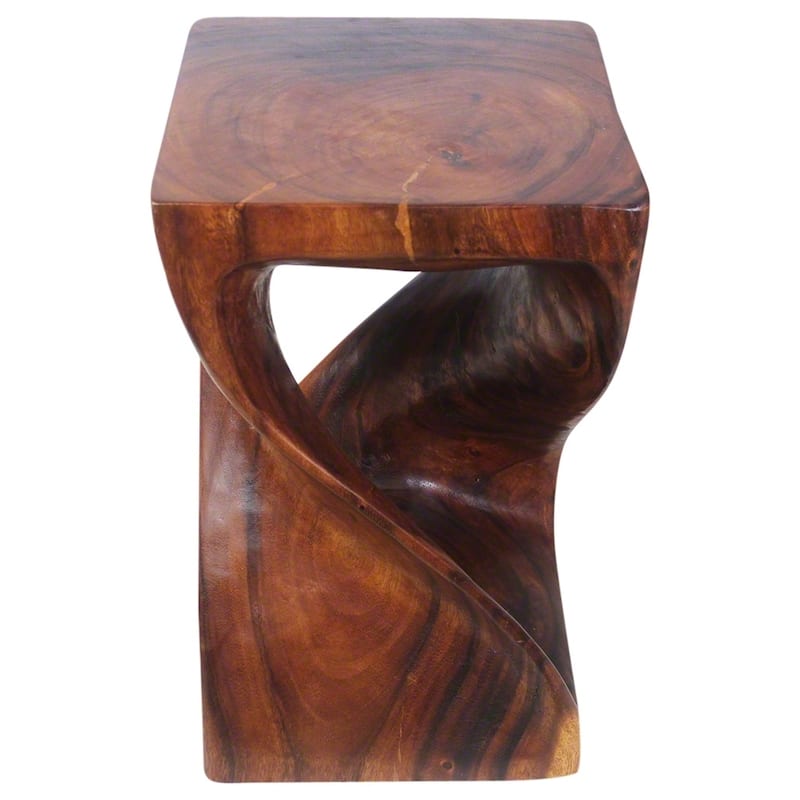 Haussmann® Original Wood Twist Stool 12 X 12 X 20 In High Walnut Oil - 12" x 12" x 20"