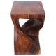 preview thumbnail 10 of 12, Haussmann® Original Wood Twist Stool 12 X 12 X 20 In High Walnut Oil - 12" x 12" x 20"