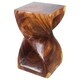 preview thumbnail 3 of 12, Haussmann® Original Wood Twist Stool 12 X 12 X 20 In High Walnut Oil - 12" x 12" x 20"