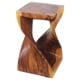 preview thumbnail 4 of 12, Haussmann® Original Wood Twist Stool 12 X 12 X 20 In High Walnut Oil - 12" x 12" x 20"