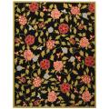 Safavieh Hand-Hooked Garden Black Rectangle Wool Rug - 5'3 x 8'3
