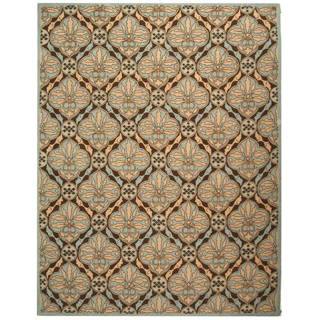 Safavieh Hand-hooked Chelsea Brown/ Blue Wool Rug - 7'9 x 9'9