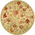 Safavieh Hand-hooked Eden Ivory Wool Rug - 3' x 3' round