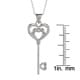 preview thumbnail 9 of 7, DB Designs Sterling Silver Diamond Accent Key Necklace