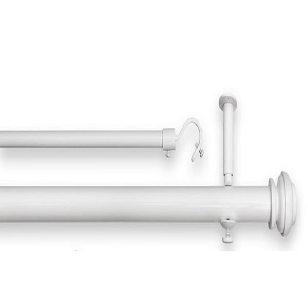 Shop Pinnacle Bold 74 to 90inch Double Rod Curtain Pole Set 90