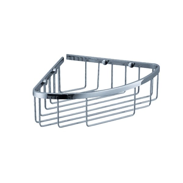 Fresca Single Corner Wire Basket   Brushed Nickel