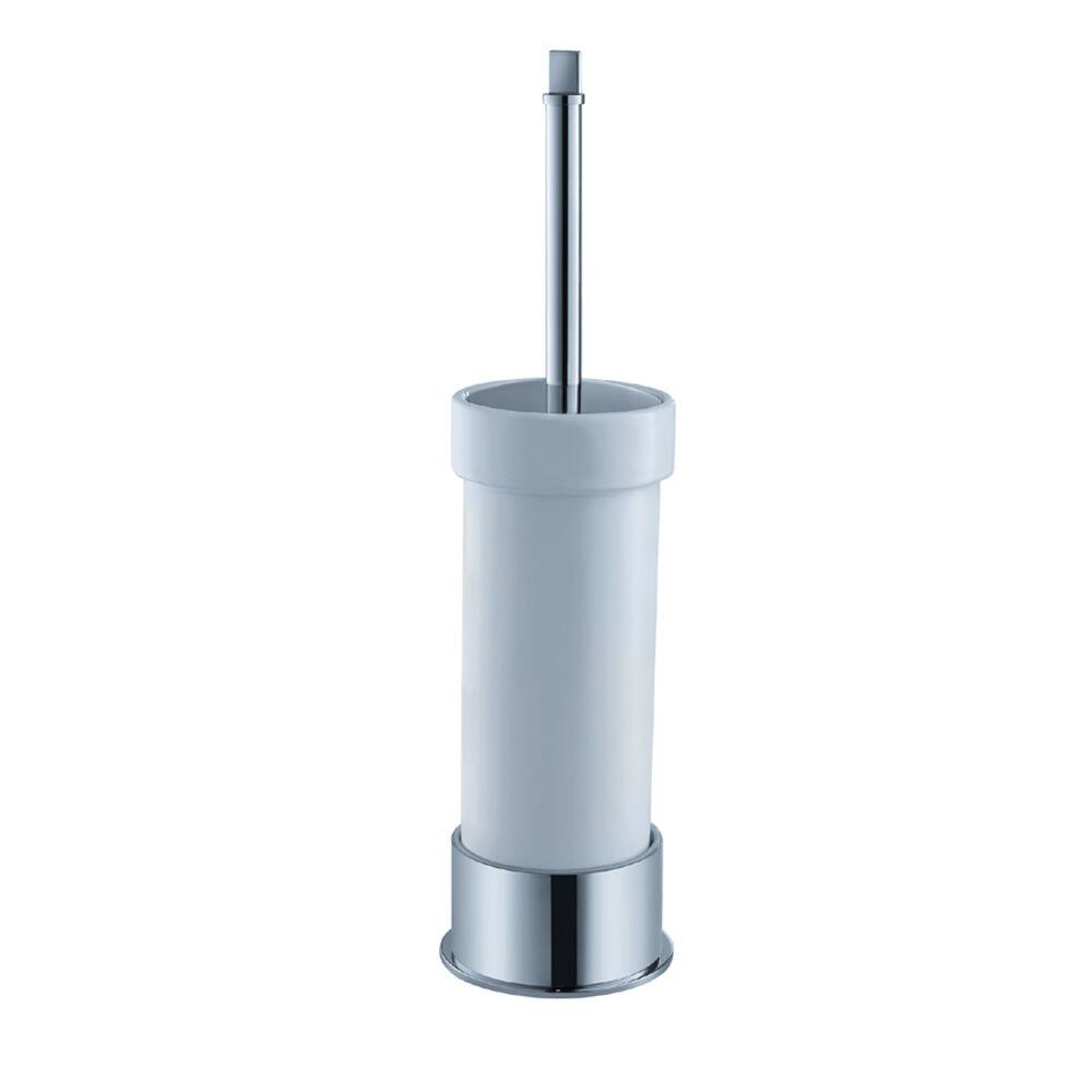 Fresca Ceramic Toilet Brush/ Holder - Platinum/Chrome