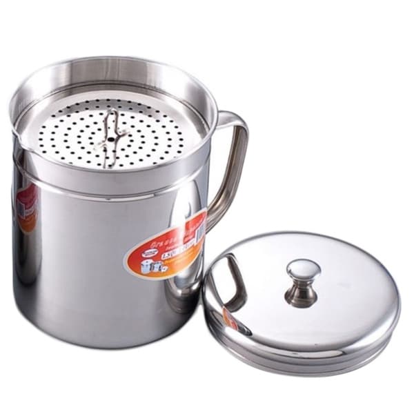 Shop Cook N Home Stainless Steel 1 5 Quart Oil Strainer Storage   Stainless Steel 1.5 Quart Oil Storage Container 04f2c0a3 4eaa 4e9a 9e30 990576f74d57 600 