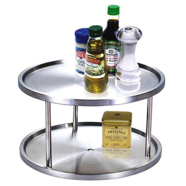 Shop Cook N Home Stainless Steel 2 Tier Lazy Susan On Sale Free   Cook N Home Stainless Steel 2 Tier Lazy Susan 5bfacc18 B6d6 4a4f 99b9 D6f511371fc6 600 