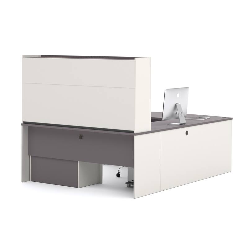 Bestar Connexion U-shape Desk with Hutch