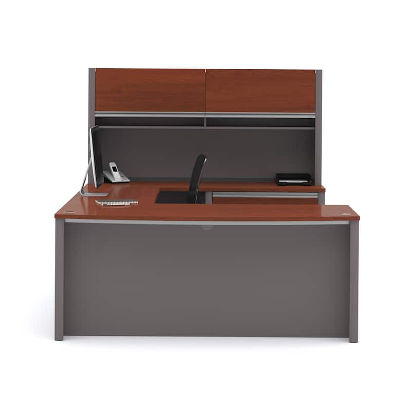 Bestar Connexion U-shape Desk with Hutch