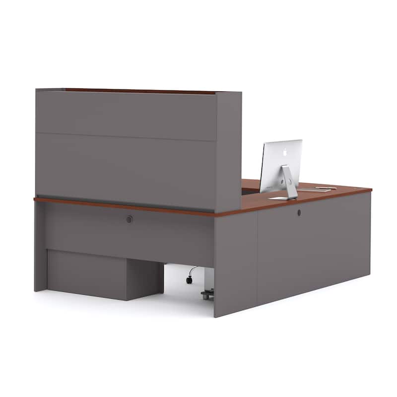 Bestar Connexion U-shape Desk with Hutch