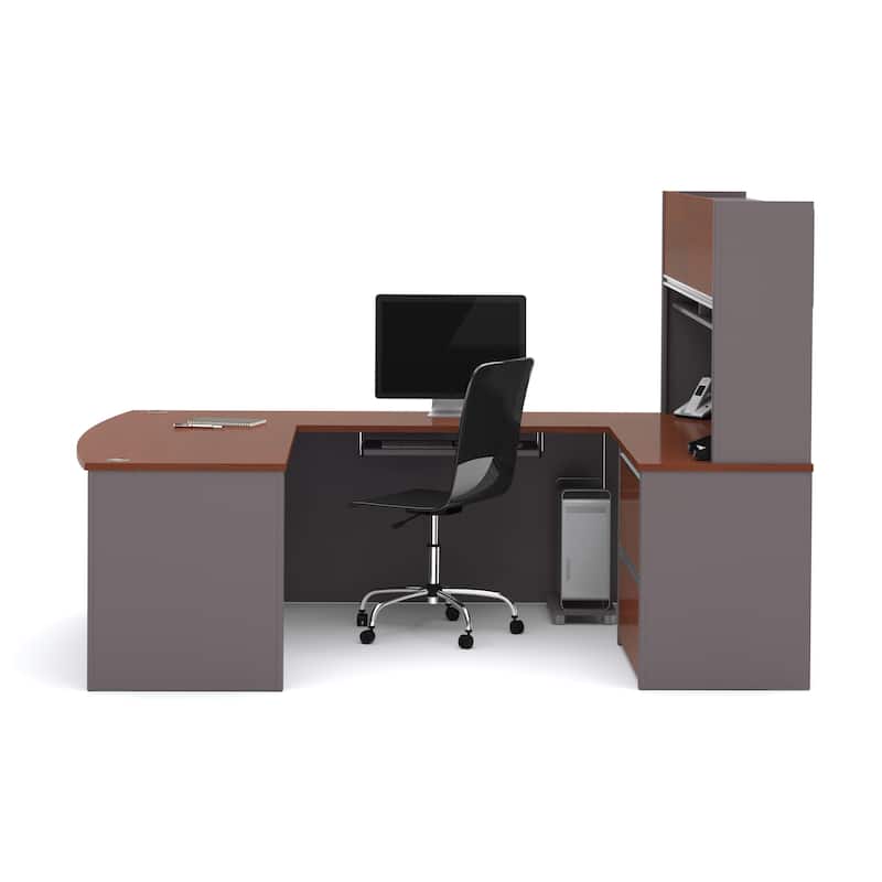 Bestar Connexion U-shape Desk with Hutch