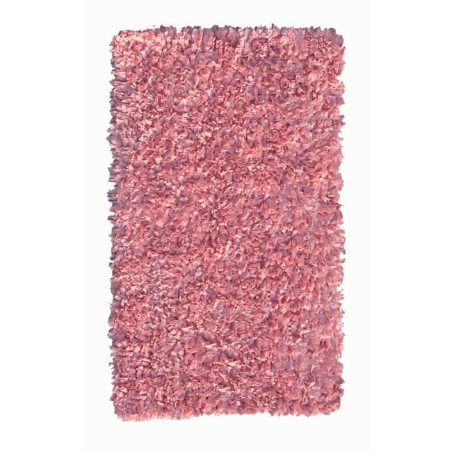 Pink Cotton Shag Rug - 3'6" x 5'6"