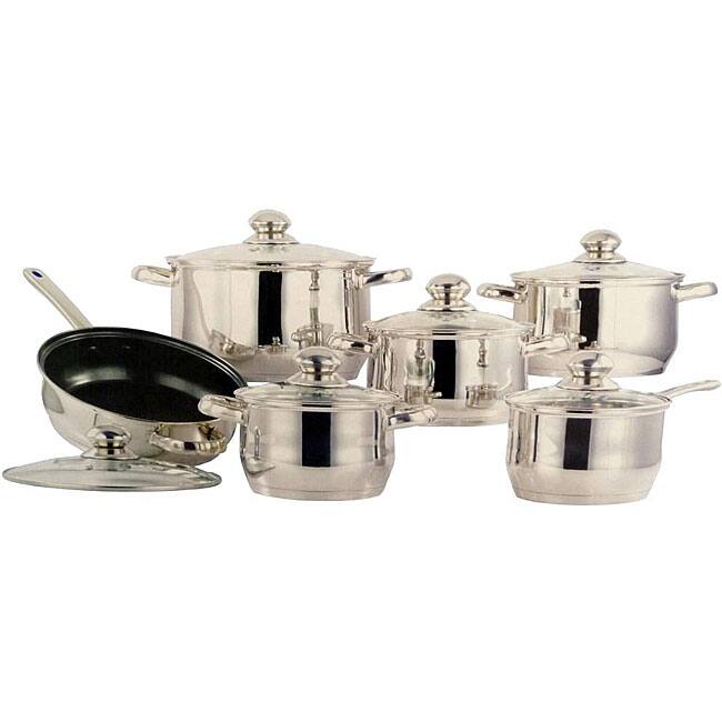 Concord 12-piece Heavy-duty 18/10 Stainless Steel Cookware Set