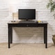 preview thumbnail 2 of 4, Black Wood Computer Desk
