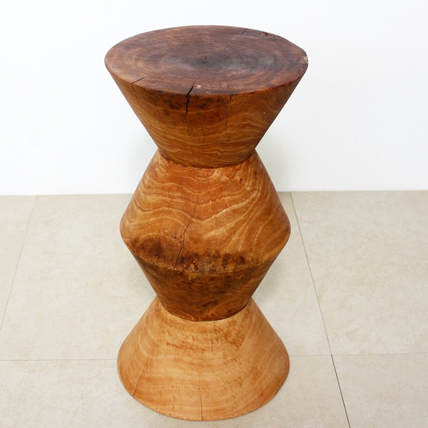 Hand carved Mango Wood Inverted V Stool (Thailand) Haussmann Stools