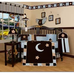 Shop Geenny Blue Moon And Star 13 Piece Crib Bedding Set