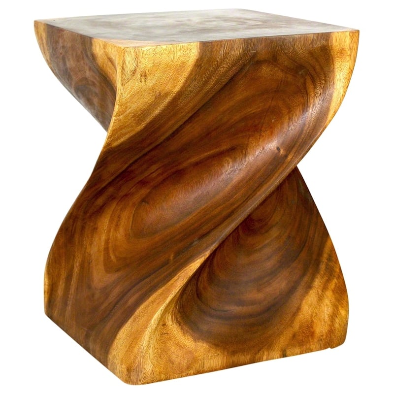Handmade Wood Big Twist Coffee Table (Thailand) - 16" x 16" x 20"