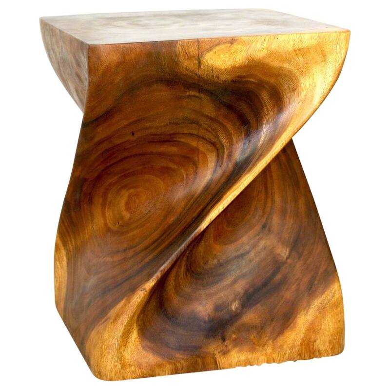 Handmade Wood Big Twist Coffee Table (Thailand) - 16" x 16" x 20"