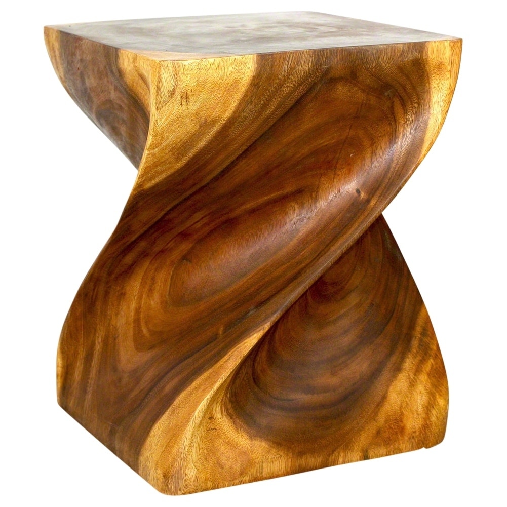 Handmade Wood Big Twist Coffee Table (Thailand) - 16" x 16" x 20"