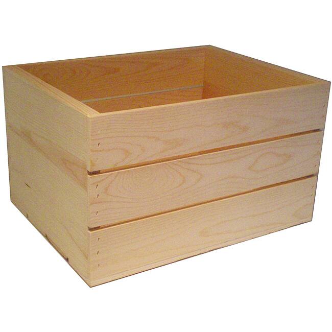 Heavy-duty 16-inch Unfinished Pine Crate