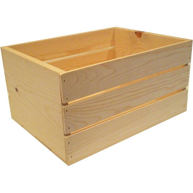 Heavy-duty 18-inch Unfinished Pine Crate