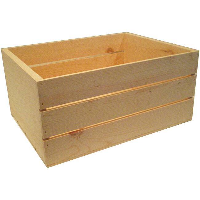 Heavy-duty 20-inch Unfinished Pine Crate