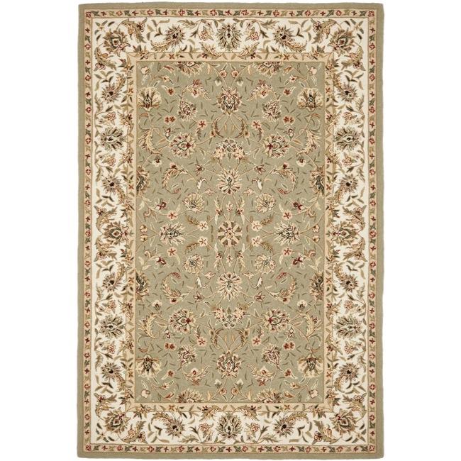 Safavieh Hand-hooked Chelsea Tabriz Sage/ Ivory Wool Rug - 7'9 x 9'9