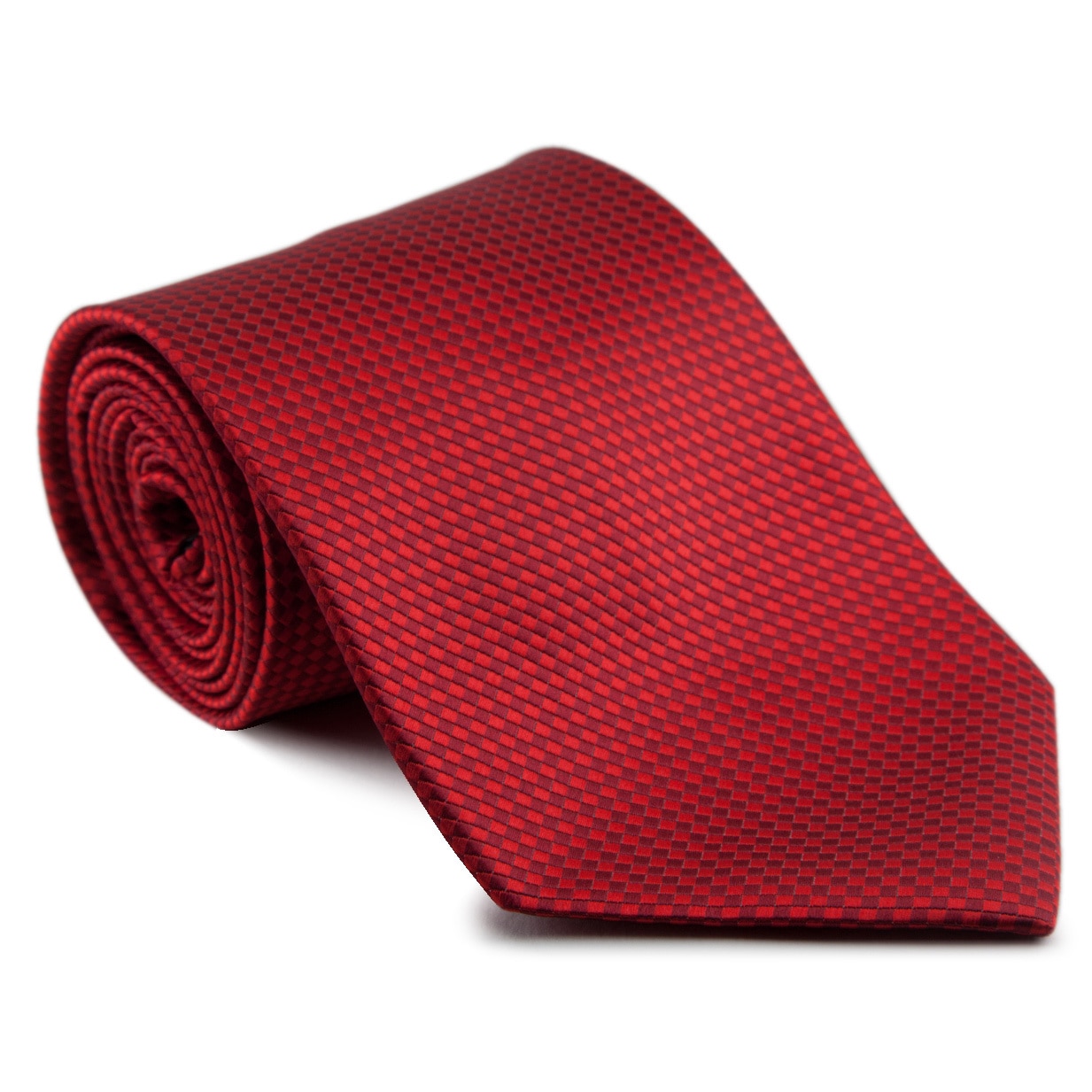 Platinum Ties Mens Red Weave Tie