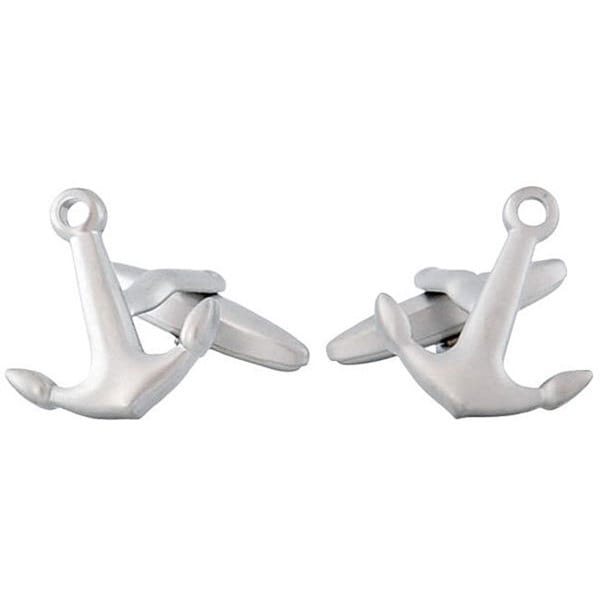 Cuff Daddy Rhodium Anchor Cufflinks Cuff Daddy Cuff Links