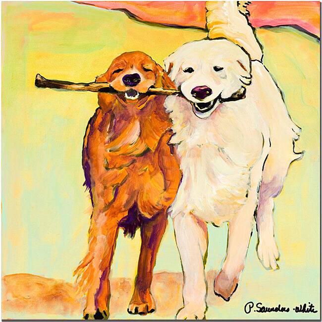 Pat Sanders-White 'Stick with Me' Canvas Art