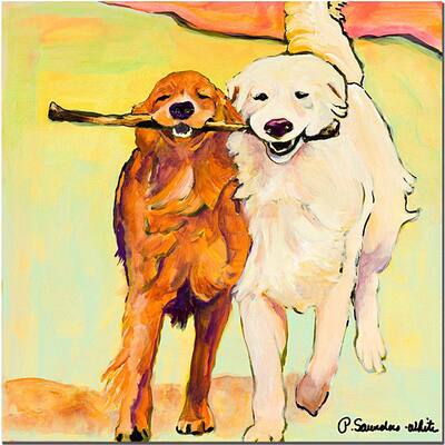 Pat Sanders-White 'Stick with Me' Canvas Art