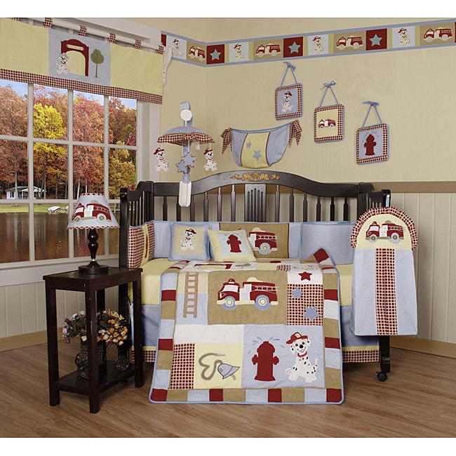 Geenny Fire Truck 13-piece Crib Bedding Set - Free ...