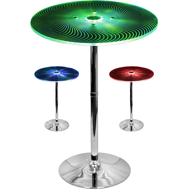 Porch & Den Starbuck Metal/ Acrylic LED Light-Up Bar Table