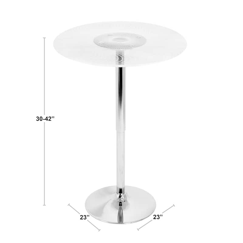 Porch & Den Starbuck Metal/ Acrylic LED Light-Up Bar Table