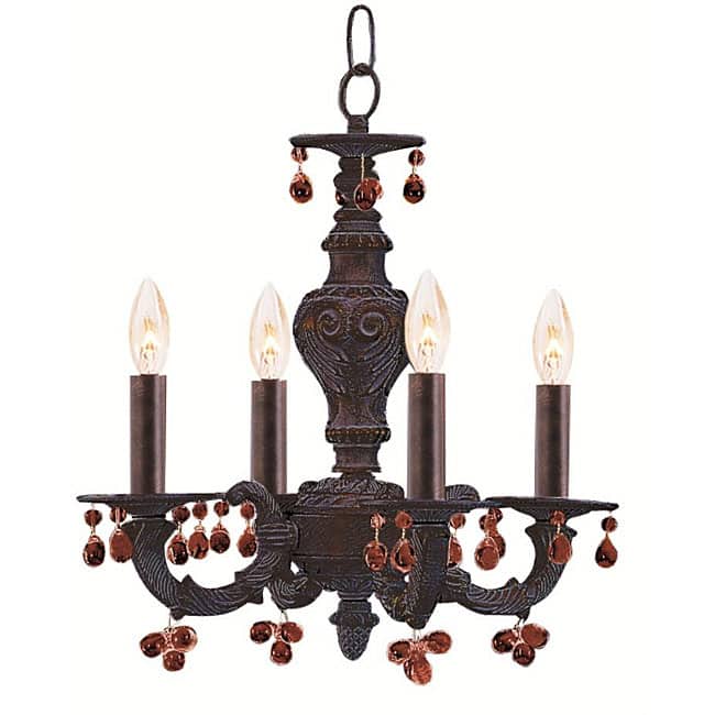 Sutton 4-light Ventian Bronze Mini Chandelier