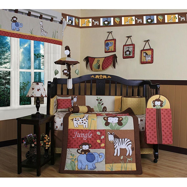 Geenny Amazon Jungle 13-piece Crib Bedding Set - Free ...
