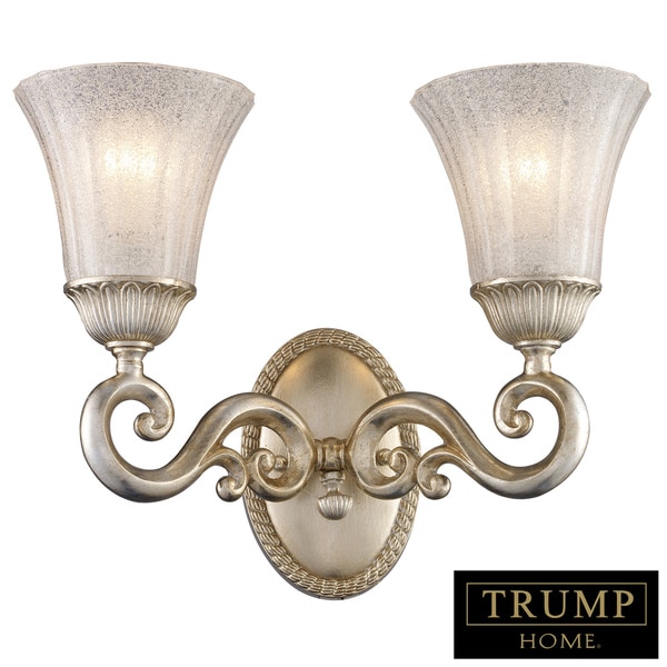 Indoor 2 light Silver Wall Sconce Sconces & Vanities