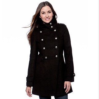 Shop Maralyn & Me Women's Double-breasted Military Coat - Overstock ...
