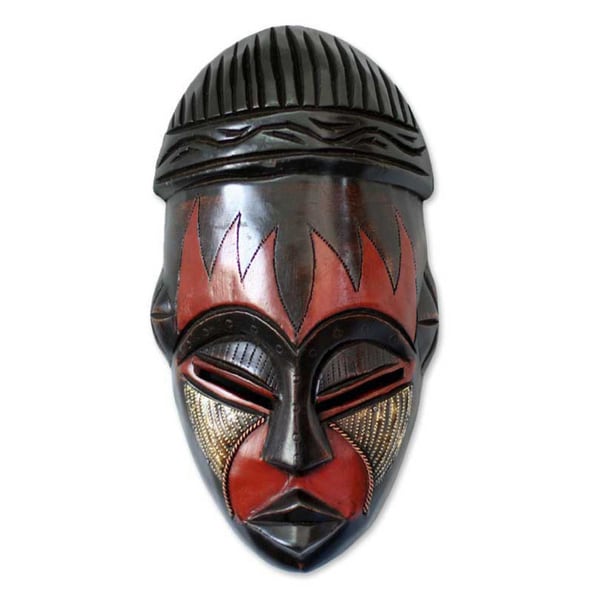 Shop Sese Wood 'Harvest Joy' Mask (Ghana) - Brown - Free Shipping Today ...