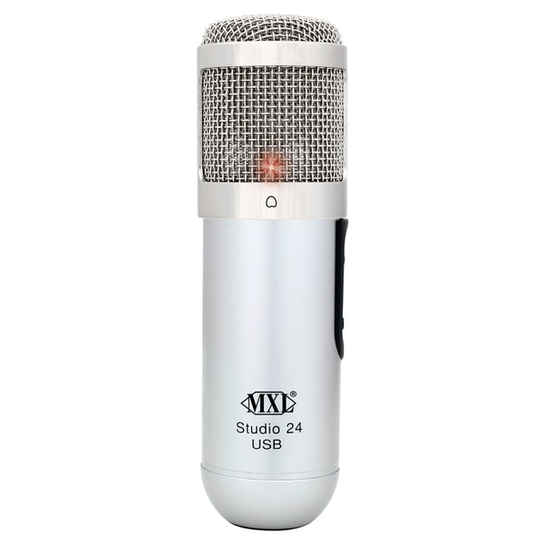 MXL MXLSTUDIO24USB Studio 24 24 bit USB Microphone with User Interface Program Silver/Nickel MXL Microphones Microphones