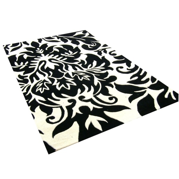 Alliyah Handmade Off-White New Zealand Blend Wool Rug (8' x 10') - 8' x 10'