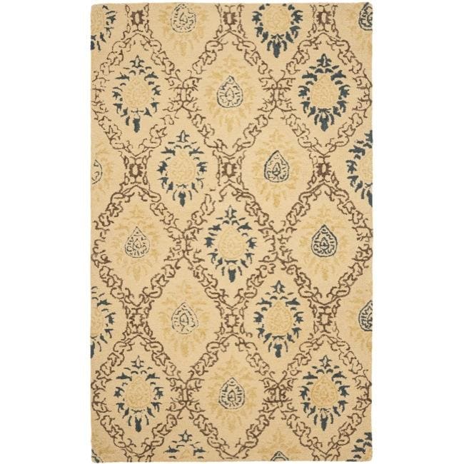 Handmade Traditions Beige Wool Rug (4 X 6)