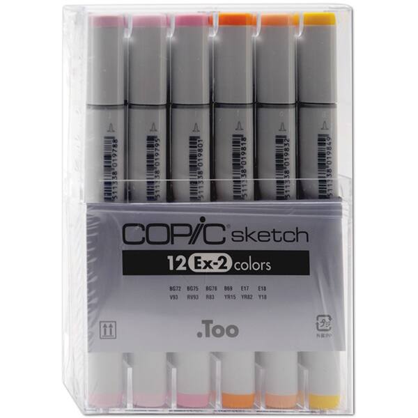 Copic Ex 2 Sketch 12 Pc Marker Set