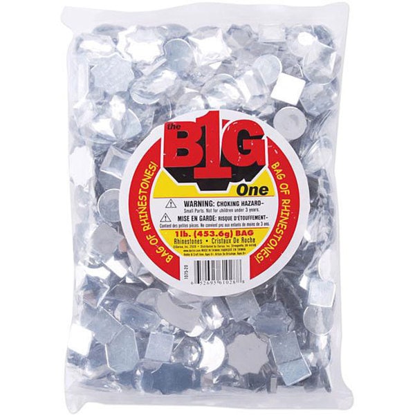 Assorted Clear Rhinestone Shapes (1 Pound)