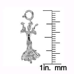 Sterling Silver Flamenco Dancer Charm Silver Charms